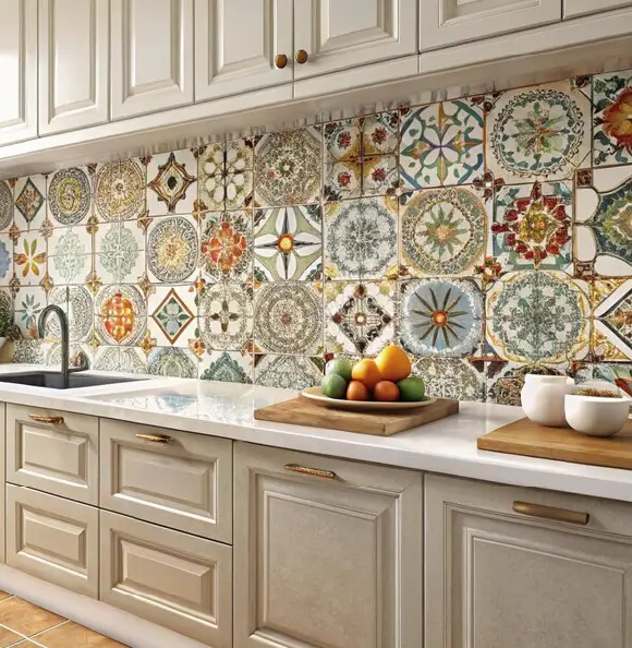tile in kitchen wall